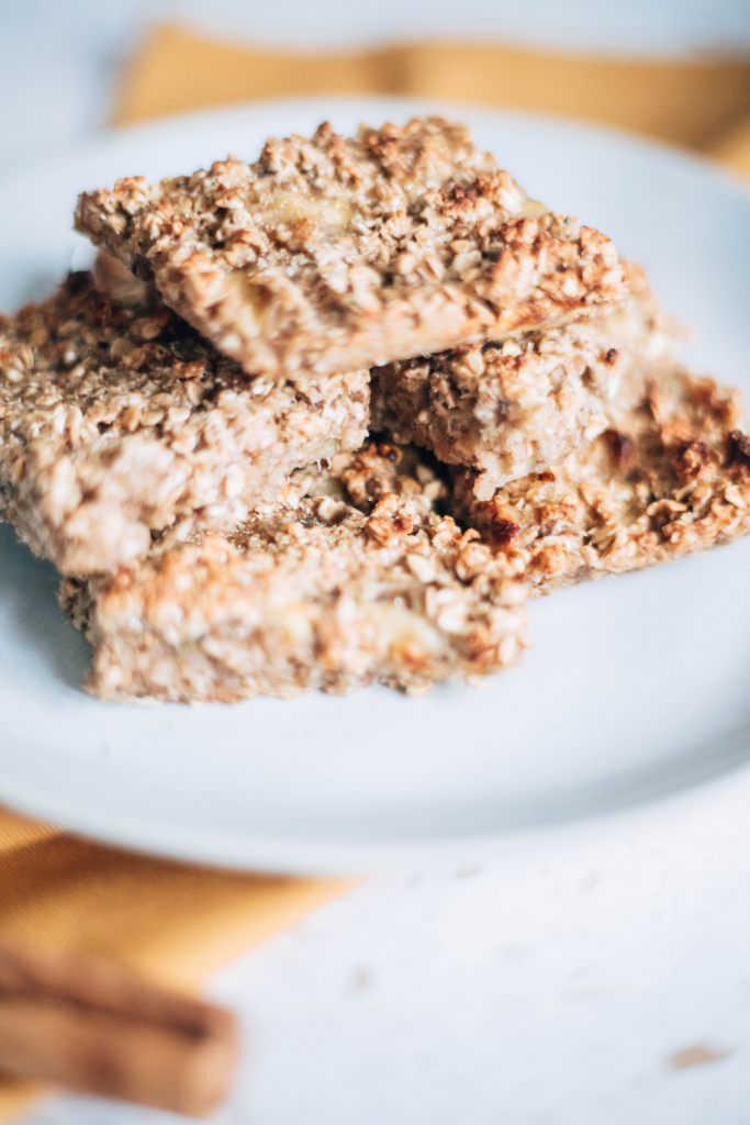 Easy Baking Healthy Vegan Banana Oat Bars Recipe Painting October